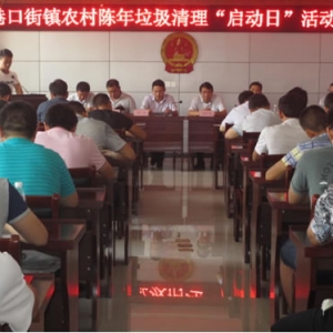 港口街镇召开农村陈年垃圾清理“启动日”动员大会