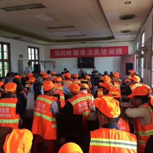 马回岭镇保洁员队伍成立