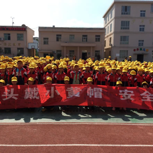 新合镇中心小学开展小黄帽发放活动